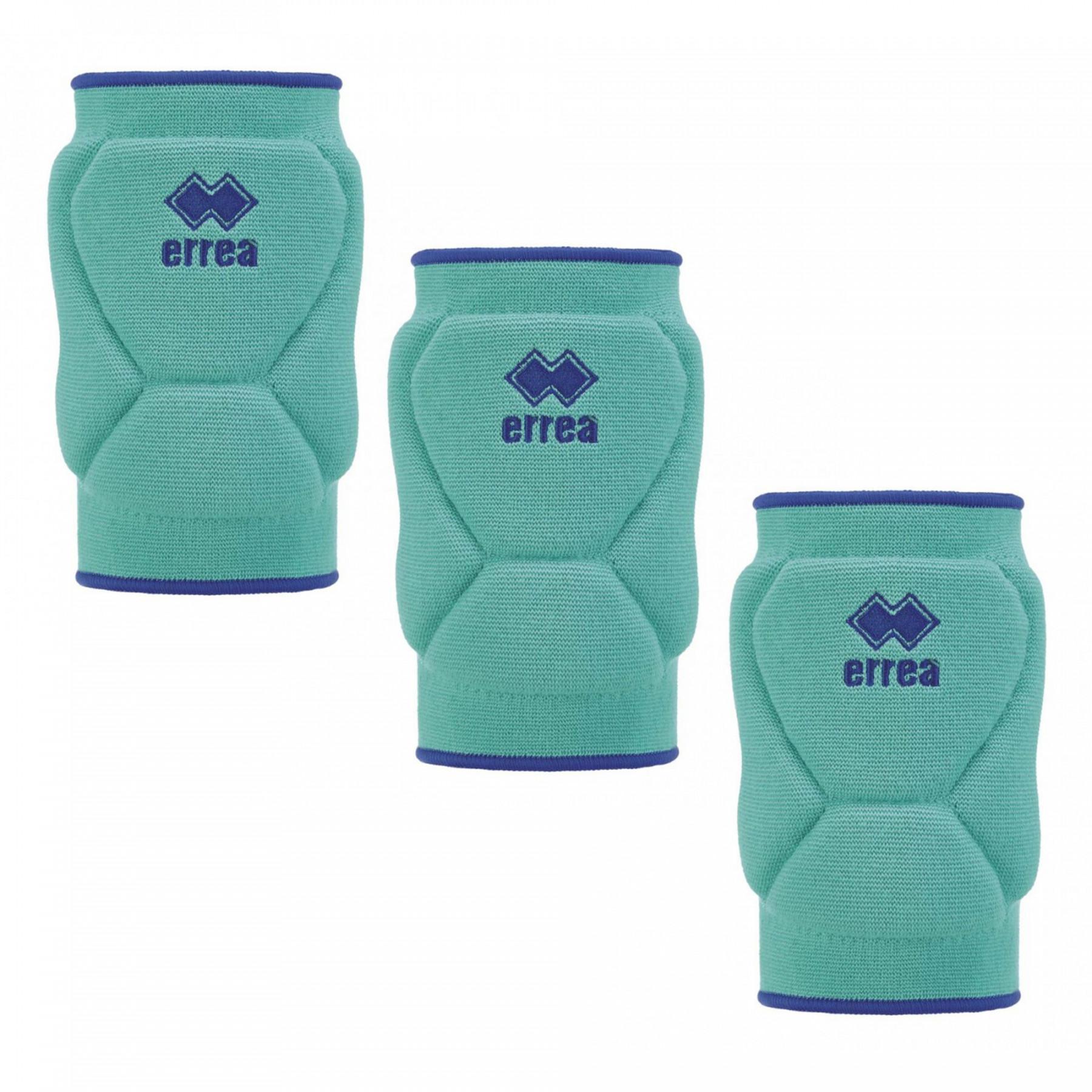 Set of 3 pairs of knee pads Errea Ayuara Turquoise/Bleu roi